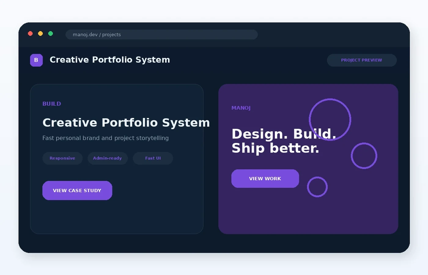 Creative Portfolio screenshot 1