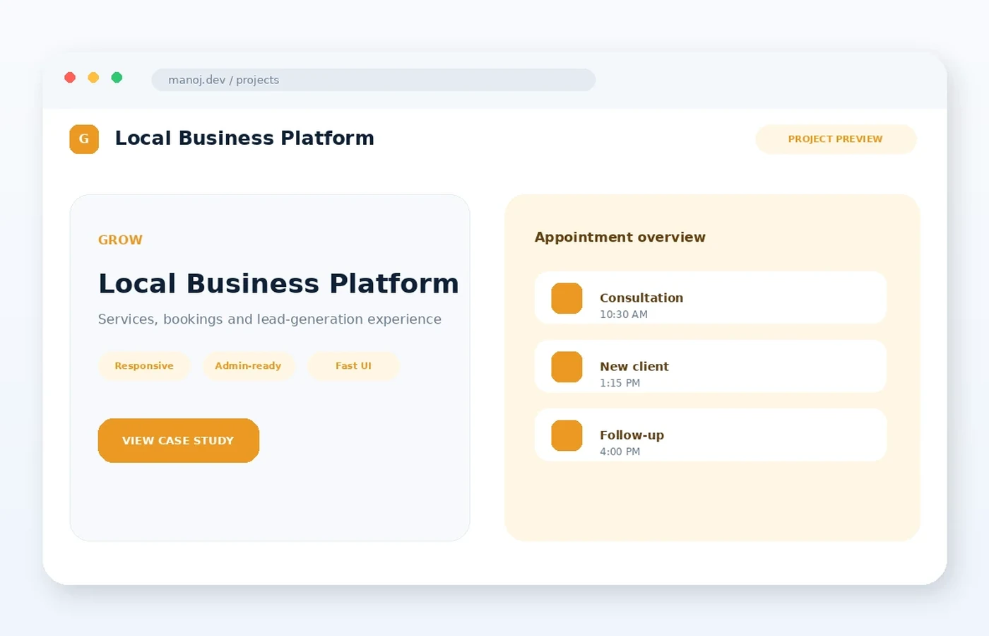Local Business Website screenshot 1