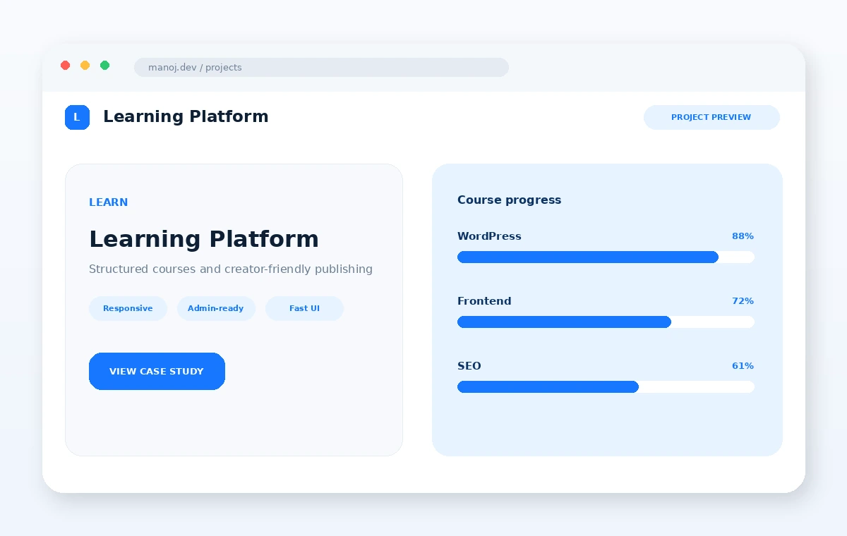 Online Learning Platform project preview