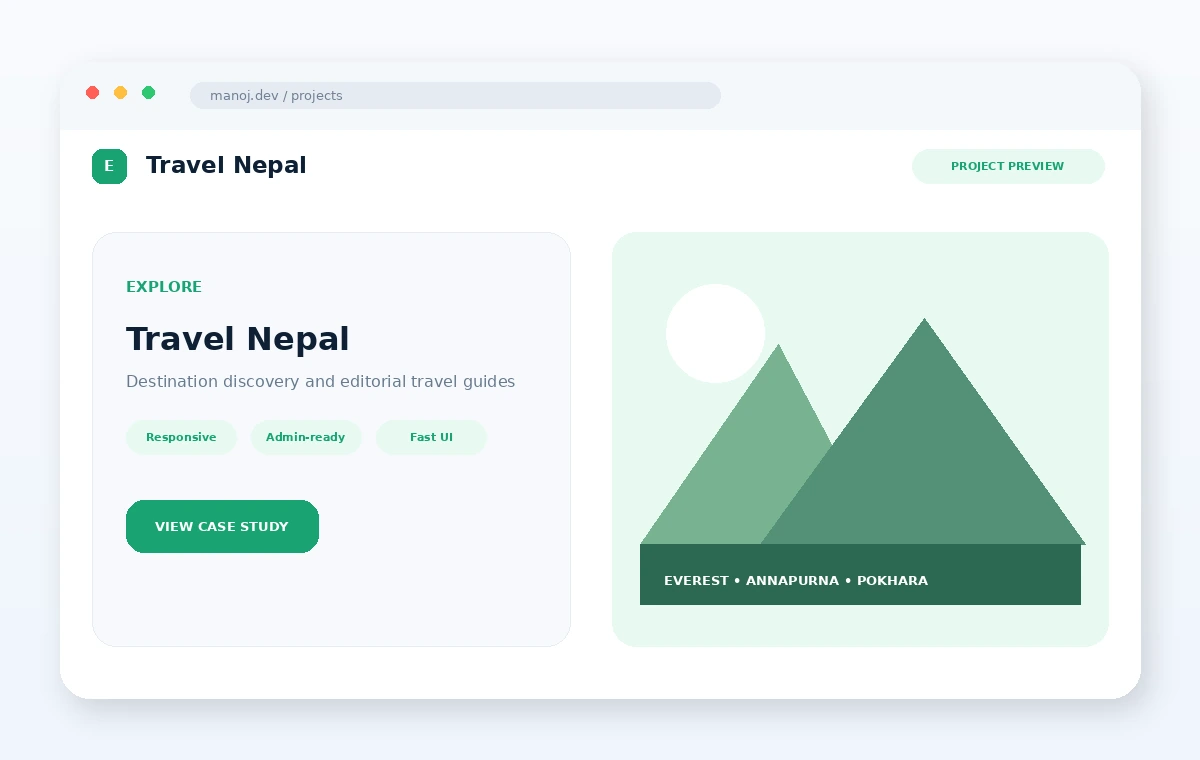 Travel Nepal project preview